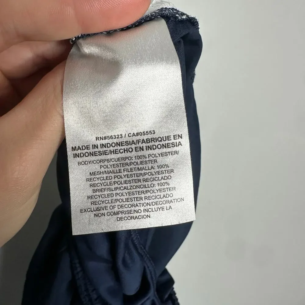 Nike Tempo Running Shorts Womens Small Navy Blue EUC‎ Dri-FIT Mesh Trim